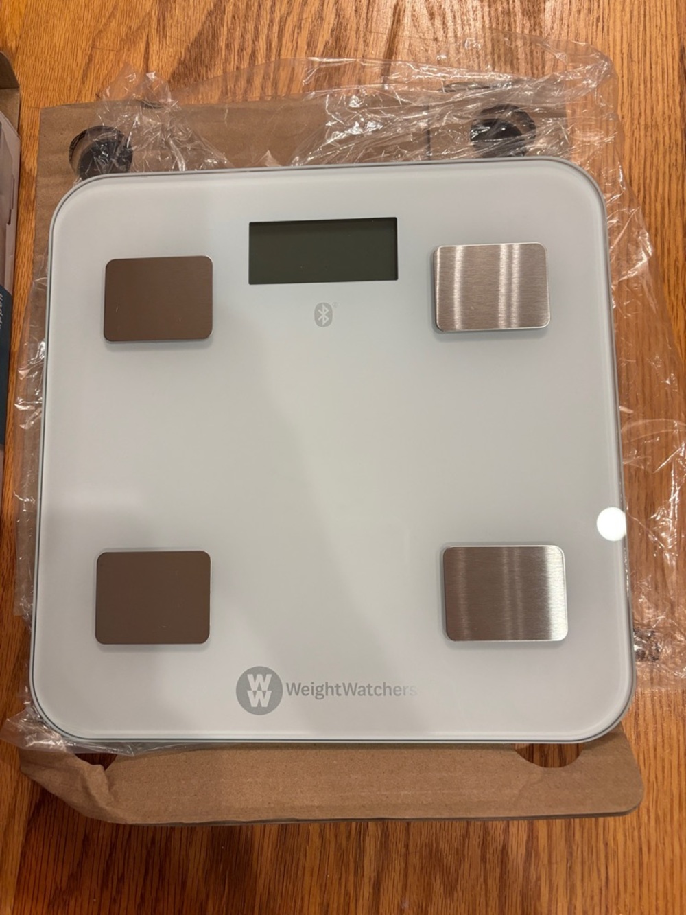 Weight Watchers White Digital Bluetooth Body Analysis Scale with Blue Display